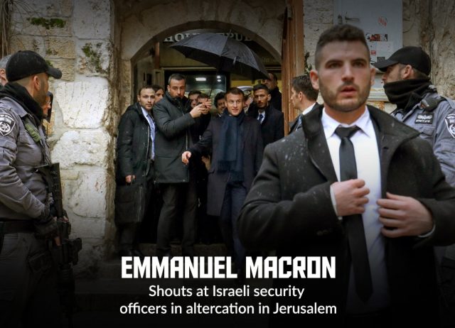 Macron confronts Israelis
