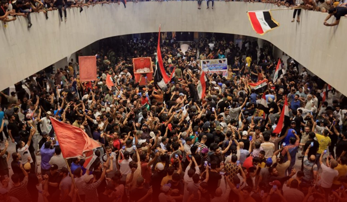 Protesters Storm the Green Zone Parliament in Baghdad